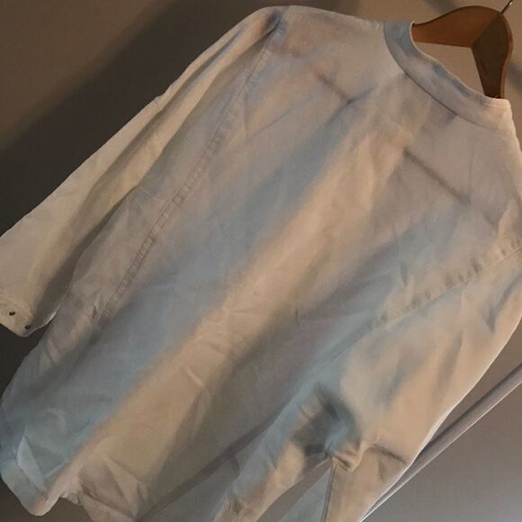 Yansi Fugel White Linen Blend Blouse - Size Small - Picture 8 of 8